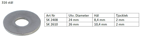 Bricka SK2408 24 x 2mm