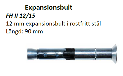 Expansionsbult FHII10S 40mm